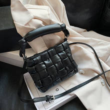 Плетеные дизайнерские сумки через плечо для женщин 2020 Элегантные мини-сумки через плечо из искусственной кожи женские летние сумки для путешествий 2024 - купить недорого