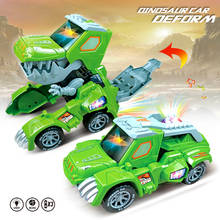 Electric Dinosaur Children Toy Car 3D Light Deform Dinosaur Robot Vehicle LED Light Music Dino Car Toy Gift For Kids 2024 - buy cheap