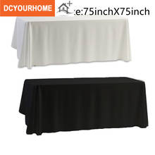 (3pcs) Classic Black & White Table Cover Cloth Banquet Wedding Birhtday Party 145x145CM 2024 - buy cheap