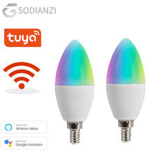 Tuya Siri Voice Control 5W RGBCW Smart Light Bulb Dimmable E14 E12 WiFi LED Lamp AC 110V 220V Work with Alexa Google Home Alice 2024 - buy cheap
