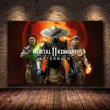 Jogo cartaz mortal kombat pintura em tela parede arte moderna quarto estudo casa decoração imagem impressão 2024 - compre barato