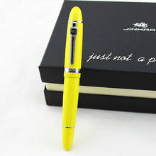 Jinhao-Bolígrafo con Clip para bolígrafos, bolsa de terciopelo, de lujo, color amarillo y plateado, 159, envío gratis 2024 - compra barato