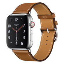 Высококачественная кожаная Петля для iwatch серии 5 4 3 2 1 40 мм 44 мм ремешок для Apple Watch 38 мм 42 мм ремешок 2024 - купить недорого