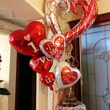 1 pçs balão romântico amor coração forma alumínio filme balão festa de casamento decoração para casa dia dos namorados festa de noivado balões 2024 - compre barato