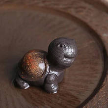 LUWU фиолетовые глиняные чайники черепаха украшение из чайных листьев ручной работы китайский чайный набор кунг-фу украшения 2024 - купить недорого