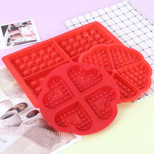 1pcs Kitchen Waffle Mold Non-stick Cake Mould Makers Kitchen Silicone Waffle Bakeware 2024 - buy cheap