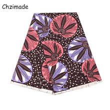 Chzimade High Quality African Leaves Printed Fabric Polyester Patchwork Ankara Real Wax Fabric Wedding Dress Crafts 2024 - buy cheap