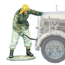 1/35 modelo de resina figura gk soldado motorista manivela começando opel blitz tema militar da segunda guerra mundial kit sem montagem e sem pintura 2024 - compre barato