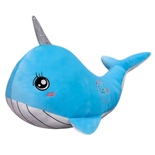 Muñeca de peluche de delfín de 50-80cm, muñeca encantadora de ballena, juguete perezoso para dormir, almohada, regalo de cumpleaños para niña 2024 - compra barato