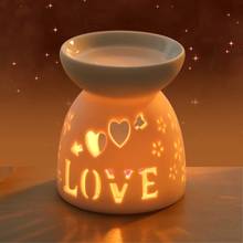 Night Fragrance Lamp Ceramic Essence Censer Aroma Furnace Oil Burner Candle Incense Aromatherapy Stove Hotel Home Decoration 2024 - buy cheap