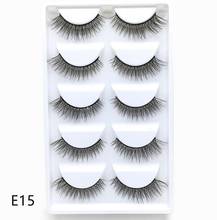 5 pairs natural false eyelashes fake lashes long makeup 3d mink lashes eyelash extension mink eyelashes for beauty 2024 - buy cheap