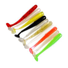 10pcs/Set Fishing Lures Worm Glow Bait 7cm 2g Soft Silicone T Tail Swimming Bass Bait Outdoor Sports Fishing Tackle Lure China 2024 - buy cheap