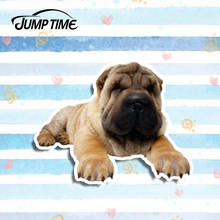 Jump Time 13cm x 9.8cm Pet Dog Car Stickers Chinese shar pei Vinyl Car Wrap Waterproof JDM Laptop Decals Sticker 3D Car Styling 2024 - buy cheap