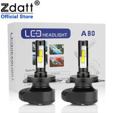 Zdatt H7 Led Canbus H4 H11 9005 9006 HB3 HB4 Led Car Headlight Bulb 80W 8000LM 6000K 12V Fog Lights Automobiles Lamp Turbo Fan 2024 - buy cheap