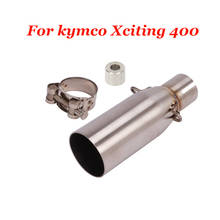 Слипоны для kymco xciting400 s400 xquote 400, соединение выхлопной трубы, модифицированное соединение средней трубы мотоцикла, 51 мм Глушитель 2024 - купить недорого