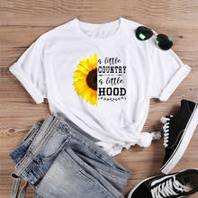 Camiseta de girasoles A Little Country A Little Hood de colores, camiseta divertida de moda 100% de algodón unisex, camiseta estampada grunge, camiseta 2024 - compra barato