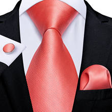 SJT-7243 DiBanGu Top ROSA MELOCOTÓN lazos sólidos para hombres 150cm de largo corbata pañuelo gemelos para hombres corbatas de negocios corbata para boda Set 2024 - compra barato