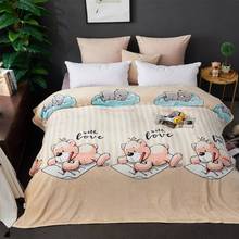 Cartoon baby sleep pattern bedspread blanket 230x250cm High Density Super Soft Flannel Blanket to on for the sofa/Bed/Car 2024 - buy cheap