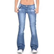 Женские джинсы-клеш с высокой талией, Ретро стиль, широкие брюки, повседневные расклешенные брюки, большие размеры 4XL 2024 - купить недорого