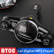 BT08 автомобильный комплект громкой связи беспроводной Bluetooth fm-передатчик светодиодный аудио mp3-плеер USB зарядное устройство FM TF Aux модулятор автомобильные аксессуары 2024 - купить недорого