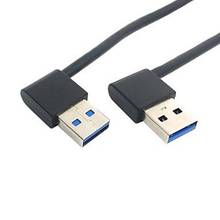 USB 3.0 Type A Male 90 Degree Left Angled to Right Angled Extension Cable Straight Connection 0.5M 1.5FT 2024 - buy cheap