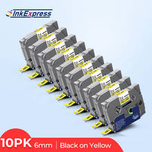 10PK Flexible Cable Tape FX611 6mm Black on Yellow 611 Label Tape Printer Ribbon Compatible Brother PT Printer PT-E110 PT-H100 2024 - buy cheap