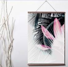 Ornamental Plant Colored Leaves Abstract Art Canvas Print poster decoration painting with solid wood hanging scroll 2024 - buy cheap