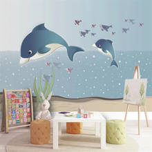 Milofi-papel tapiz 3D personalizado, Mural de ballena oceánica, Fondo de pared para habitación de niños, pintura decorativa nórdica para sala de estar y dormitorio 2024 - compra barato