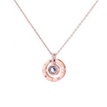 Женское короткое ожерелье с круглым кристаллом, 12 шт./лот, розовое золото 2024 - купить недорого