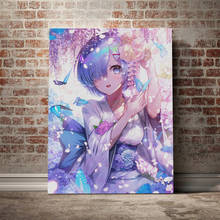 Rem Re Zero Anime Poster Canvas Painting Printed Canvas Posters Prints Modern Big Size Wall Art Pictures Canvas Posters Prints 2024 - buy cheap