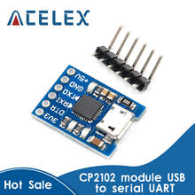 Cjmcu cp2102 módulo micro usb para uart, conversor serial de 6pin, módulo ttl, uart, stc, substitui ft232, novo para arduino 2024 - compre barato