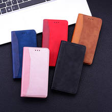 Business Colors-block Flip Wallet Cover For iPhone 12 mini 11 Pro Max X XR XS Max 6 6S 7 8 Plus 5 5S SE 2020 Stand Case Coque 2024 - купить недорого