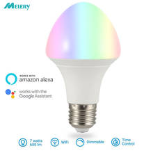 Smart WiFi LED Light Bulb Lamp 7W E26/E27 Multicolor Dimmable 100W Equivalent RGB  Compatible with Amazon Alexa Google Assistant 2024 - buy cheap