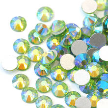 All Sizes Light Peridot  AB Non Hotfix Rhinestones Glitter Strass Glass Crystal Rhinestone For Nails Art Decorations H0061 2024 - buy cheap