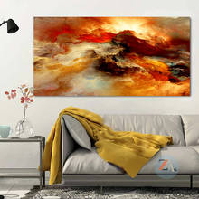 Póster de lona de arte colorido, pintura al óleo abstracta de gran tamaño, Mural de nube azul, imagen de sala de estar, paisaje moderno 2024 - compra barato