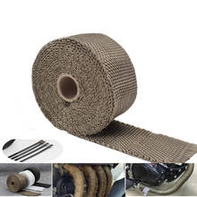 5M 10M Car Motorcycle Motor Moto Exhaust Wrap Pipe Titanium Lava Motorcross Exhaust Header Pipe Heat Wrap Stainless Ties Kit 2024 - buy cheap