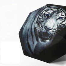 Зонт от дождя для мужчин, складной зонт в деловом стиле с черным покрытием, защита от УФ-лучей, зонт от солнца в виде животных для мальчиков 2024 - купить недорого