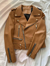 Women's Genuine leather coat short slim real sheepskin coat motorcycle jacket 2024 - buy cheap