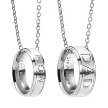 Novo design de joias em aço inoxidável para pai/mamãe, colar para membros da família, presente de dia dos pais 2024 - compre barato