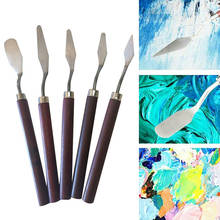 5Pcs Professional Stainless Steel Spatula Kit Palette Knife For Oil Painting Fine Arts Painting Tool Set Flexible Blades 2024 - buy cheap