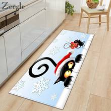 Zeegle Printed Christmas Floor Mat Long Kitchen Soft Mat Non-slip Door Mat Dustproof Welcome Doormat Water Absorbent Bedroom Rug 2024 - buy cheap