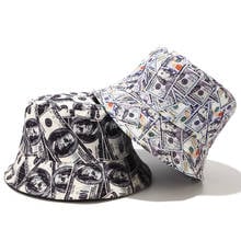 New US Dollars Pattern Chapeau Female Fisherman Hat Men Cotton Bucket Hats Outdoor Casquette Caps 2024 - buy cheap