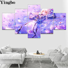 Quadrado completo/broca redonda 5d diy pintura diamante vela seascape bordado ponto cruz mosaico de diamante decoração para casa 5 pçs/set 2024 - compre barato