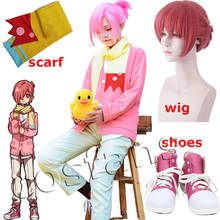 Disfraz de Cosplay de Jibaku Shounen, Cosplay de Hanako kun, peluca rosa, zapatos de uniforme hechos a medida 2024 - compra barato