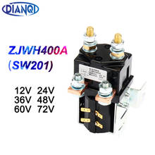 Sw201 no + nc 12v 24v 36v 48v 60v 72v 400a dc contator para empilhadeira zjwh400a para manuseio de empilhadeira motor wehile carro 2024 - compre barato