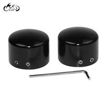 Black CNC Aluminum Front Axle Nut Cover Cap Bolt Kit For Harley Touring Sportster 883 1200  XL883C Wide Glide FXDWG 2010-2016 2024 - buy cheap