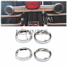 Chrome Deep Dish Flat Turn Signal Light Bezels Ring Trim For Harley Touring Street Glide FLH/T FLHX Road King Road Glide 1986-up 2024 - buy cheap