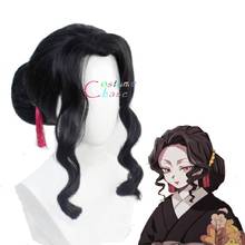 Demon Slayer Kimetsu No Yaiba Kibutsuji Muzan Women Cosplay Wigs Hair Wig Headwear + Free Wig Cap 2024 - buy cheap