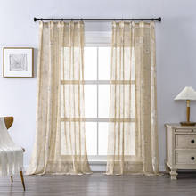 Cdiy floral moderno tule sheer cortinas para sala de estar quarto janela triagem para cozinha cortina voile porta 2024 - compre barato