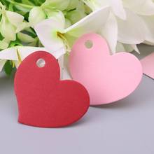 50Pcs Heart Shape Blank Kraft Paper Card Gift Tag Label DIY Party Wedding Crafts  2024 - buy cheap